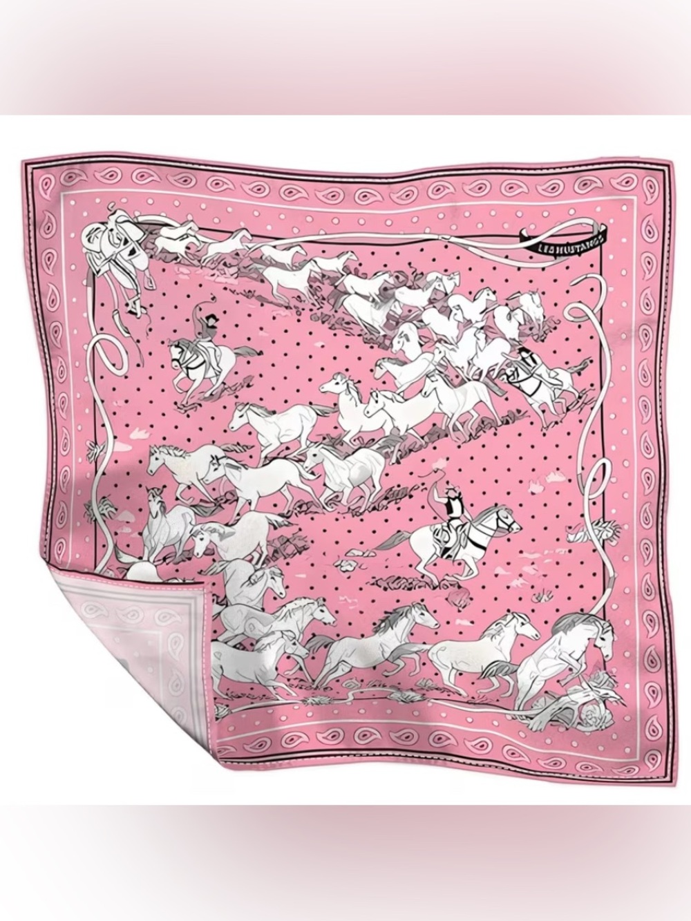 EQUESTRIAN Pink Horse Herding Scarf